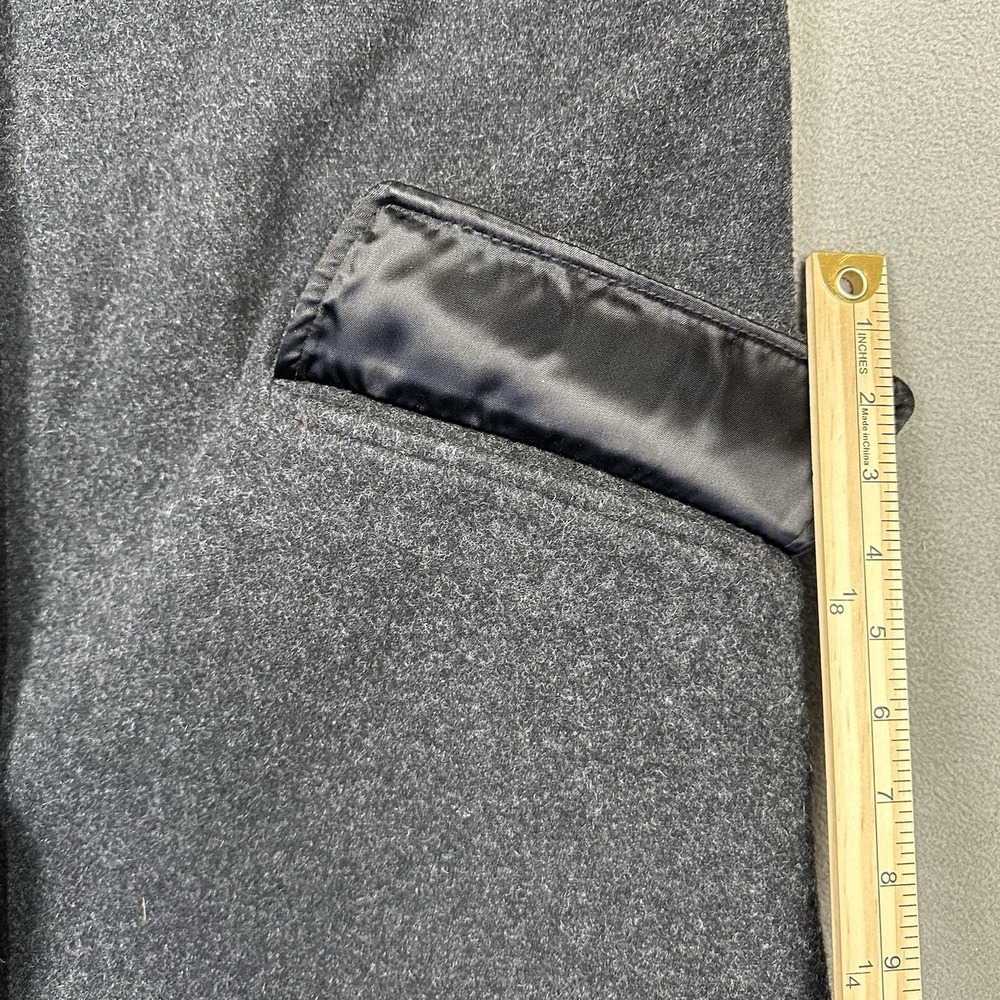 Vtg Ralph Lauren 100% Wool Overcoat Size 6 USA Made Satin Lined Gray Mid Length - Picture 4 of 15
